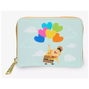 Loungefly Disney Pixar Up Russell Heart Balloons Accordion Wallet NWT
